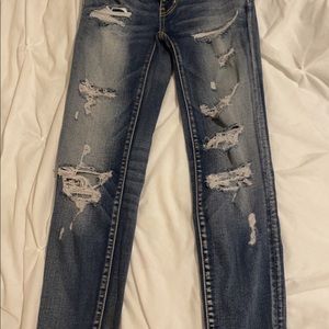 American Eagle ripped skinny jeans